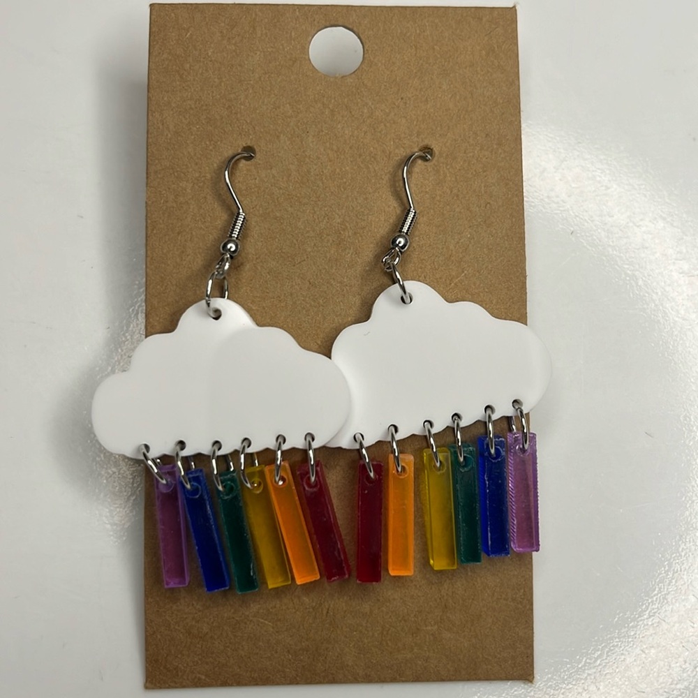 Rainbow Cloud Earrings